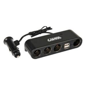 ΑΝΤΑΠΤΟΡΑΣ ΑΝΑΠΤΗΡΑ 4 ΘΕΣΕΩΝ + 2 USB 12-24V