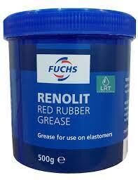 FUCHS RENOLIT RED RUBBER GREASE ΓΡΑΣΟΣ ΓΙΑ ΕΛΑΣΤΟΜΕΡΗ – ΤΣΙΜΟΥΧΕΣ (ΣΥΝΑΡΜΟΛΟΓΗΣΗ) 500gr